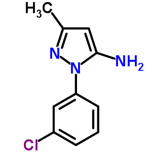 2-(3-氯苯基)-5-甲基-2H-吡唑-3-胺結(jié)構式_40401-41-0結(jié)構式