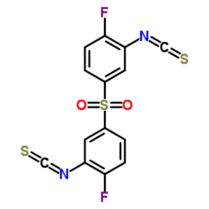 1-氟-4-(4-氟-3-異硫代氰?；?苯基)磺?；?2-異硫代氰?；?苯結(jié)構(gòu)式_40939-78-4結(jié)構(gòu)式