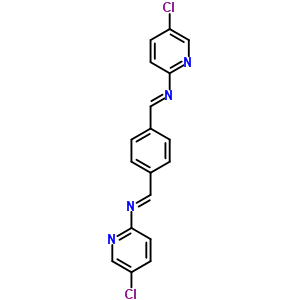 N-(5-氯吡啶-2-基)-1-[4-[(5-氯吡啶-2-基)亞氨基甲基]苯基]甲胺結(jié)構(gòu)式_42365-94-6結(jié)構(gòu)式