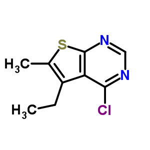 4-氯-5-乙基-6-甲基噻吩并[2,3-d]嘧啶結(jié)構(gòu)式_439692-90-7結(jié)構(gòu)式