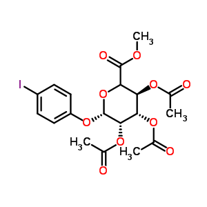 4-碘苯基2,3,4-三-O-乙酰基-beta-D-葡糖苷酸甲酯結(jié)構(gòu)式_490028-18-7結(jié)構(gòu)式