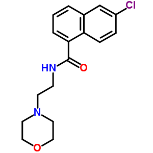 6-氯-n-(2-嗎啉乙基)-1-萘羧酰胺結(jié)構(gòu)式_50341-95-2結(jié)構(gòu)式