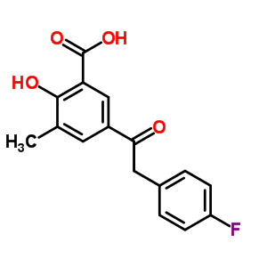 5-[(4-氟苯基)乙?；鵠-2-羥基-3-甲基苯甲酸結(jié)構(gòu)式_50439-08-2結(jié)構(gòu)式