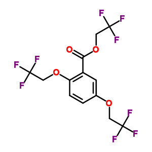 2,2,2-三氟乙基 2,5-雙(2,2,2-三氟乙氧基)苯甲酸結(jié)構(gòu)式_50778-57-9結(jié)構(gòu)式