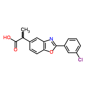 2-(3-氯苯基)-α-甲基-5-苯并噁唑乙酸結構式_51234-29-8結構式