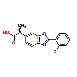 2-(2-氯苯基)-α-甲基-6-苯并噁唑乙酸結(jié)構(gòu)式_51234-79-8結(jié)構(gòu)式