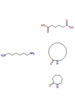 Hexanedioic acid, compd. with 1,6-hexanediamine, polymer with azacyclotridecan-2-one and hexahydro-2h-azepin-2-one Structure,51365-12-9Structure