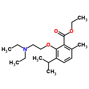 3-[2-(二乙基氨基)乙氧基]-p-異丙基苯-2-羧酸乙酯結(jié)構(gòu)式_52073-25-3結(jié)構(gòu)式