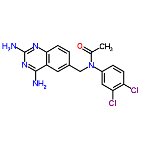 N-[(2,4-二氨基喹唑啉-6-基)甲基]-n-(3,4-二氯苯基)乙酰胺結構式_52128-26-4結構式