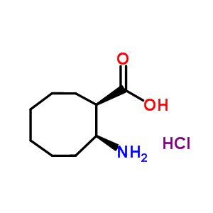 (1R,2s)-2-氨基-環(huán)辛烷羧酸鹽酸鹽結(jié)構(gòu)式_522644-08-2結(jié)構(gòu)式