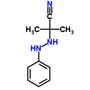 2-甲基-2-(2-苯肼基)丙腈結(jié)構(gòu)式_52722-61-9結(jié)構(gòu)式