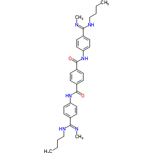 N,N-雙[4-(N-丁基-N-甲基-甲脒基)苯基]苯-1,4-二羧酰胺結(jié)構(gòu)式_5295-51-2結(jié)構(gòu)式