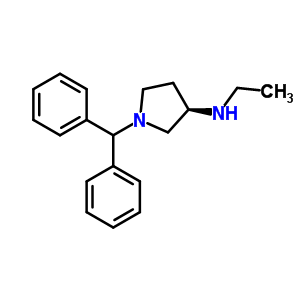 (3R)-1-(二苯基甲基)-n-乙基-3-吡咯烷胺結構式_52963-49-2結構式
