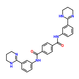 N,N-雙[3-(1,4,5,6-四氫嘧啶-2-基)苯基]苯-1,4-二羧酰胺結(jié)構(gòu)式_5300-73-2結(jié)構(gòu)式