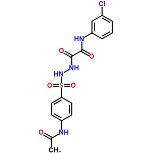 N-[4-[[[(3-氯苯基)氨基甲酰甲?；鵠氨基]磺?；鵠苯基]乙酰胺結(jié)構(gòu)式_53118-39-1結(jié)構(gòu)式