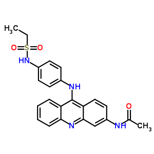 N-[4-[(3-乙?；被?9-吖啶基)氨基]苯基]乙烷磺酰胺結(jié)構(gòu)式_53221-97-9結(jié)構(gòu)式
