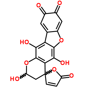 2,3-二氫-2,8,9-三羥基螺[4h-苯并呋喃并[2,3-g]-1-苯并吡喃-4,2(5h)-呋喃]-5,5,11-三酮結構式_53274-37-6結構式
