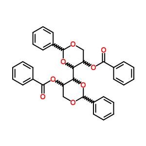 [4-(5-苯甲?；趸?2-苯基-1,3-二噁烷-4-基)-2-苯基-1,3-二噁烷-5-基]苯甲酸結(jié)構(gòu)式_5349-05-3結(jié)構(gòu)式