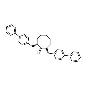2,8-雙((1,1-聯(lián)苯)-4-甲基)-環(huán)辛酮結(jié)構(gòu)式_53774-94-0結(jié)構(gòu)式