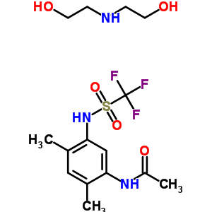 N-[2,4-二甲基-5-(三氟甲基磺?；被?苯基]乙酰胺: 2-(2-羥基乙基氨基)乙醇結(jié)構(gòu)式_53780-36-2結(jié)構(gòu)式