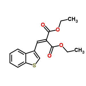 2-(苯并噻吩-3-基亞甲基)丙二酸二乙酯結(jié)構(gòu)式_5381-31-7結(jié)構(gòu)式