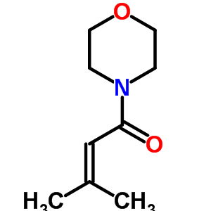 4-(3-甲基-1-氧代-2-丁烯)嗎啉結(jié)構(gòu)式_53868-72-7結(jié)構(gòu)式
