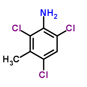 3-甲基-2,4,6-三氯苯胺結構式_5400-76-0結構式