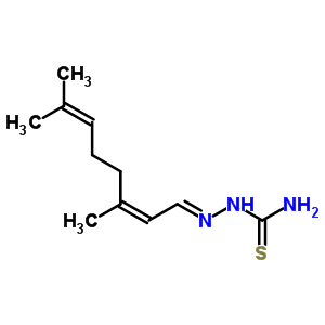 3,7-二甲基-2,6-辛二烯醛縮氨基硫脲結(jié)構(gòu)式_54097-74-4結(jié)構(gòu)式