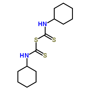 N-環(huán)己基-1-(環(huán)己基硫代氨基甲?；酋；?甲烷硫代酰胺結(jié)構(gòu)式_5439-69-0結(jié)構(gòu)式