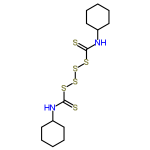 N-環(huán)己基-1-(環(huán)己基硫代氨基甲酰二磺?；酋；?甲烷硫代酰胺結(jié)構(gòu)式_5439-71-4結(jié)構(gòu)式