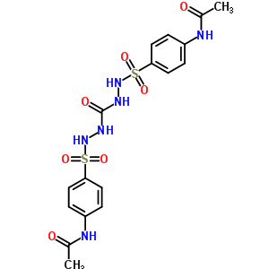 N-[4-[[[(4-乙酰氨基苯基)磺酰基氨基]氨基甲酰氨基]磺?；鵠苯基]乙酰胺結(jié)構(gòu)式_5444-89-3結(jié)構(gòu)式