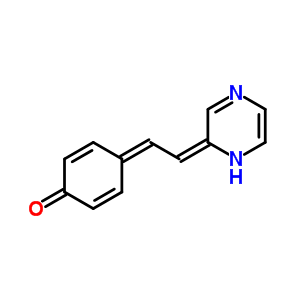 4-[(2Z)-2-(1H-吡嗪-2-基)亞乙基]-2,5-環(huán)己二烯-1-酮結構式_5444-92-8結構式