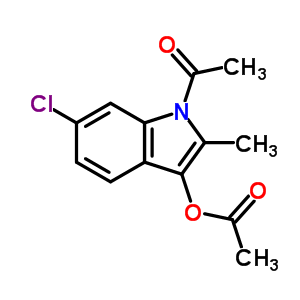 1-[3-(乙?；趸?-6-氯-2-甲基-1H-吲哚-1-基]-乙酮結(jié)構(gòu)式_5446-24-2結(jié)構(gòu)式