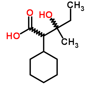 2-環(huán)己基-3-羥基-3-甲基-戊酸結(jié)構(gòu)式_5449-18-3結(jié)構(gòu)式
