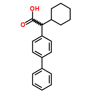 2-環(huán)己基-2-(4-苯基苯基)乙酸結(jié)構(gòu)式_5449-52-5結(jié)構(gòu)式