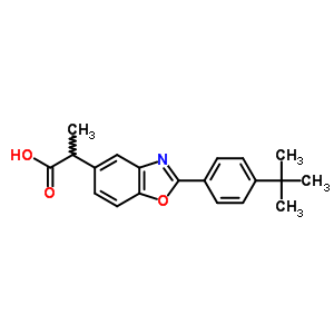 2-(4-叔丁基苯基)-α-甲基-5-苯并噁唑乙酸結(jié)構(gòu)式_54785-40-9結(jié)構(gòu)式