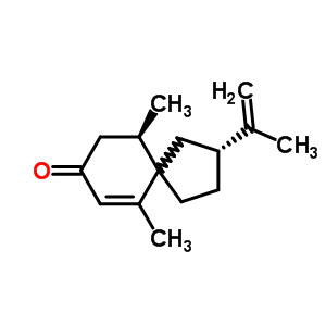 (2R,6R)-6,10-二甲基-2-丙-1-烯-2-基-螺[4.5]癸-9-烯-8-酮結(jié)構(gòu)式_54878-25-0結(jié)構(gòu)式