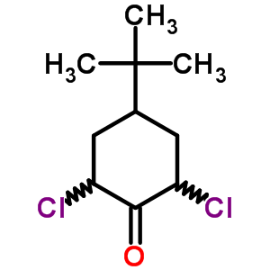 2,6-二氯-4-(1,1-二甲基乙基)-環(huán)己酮結構式_54973-68-1結構式