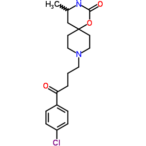 9-[3-(P-氯苯甲?；?丙基]-5-甲基-1-噁-3,9-二氮雜螺[5.5]十一烷-2-酮結(jié)構(gòu)式_54981-20-3結(jié)構(gòu)式