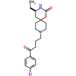 5-乙基-9-[3-(p-氯苯甲?；?丙基]-1-噁-3,9-二氮雜螺[5.5]十一烷-2-酮結(jié)構(gòu)式_54981-21-4結(jié)構(gòu)式