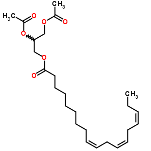(9Z,12Z,15Z)-9,12,15-十八碳三烯酸 2,3-二(乙酰氧基)丙酯結(jié)構(gòu)式_55320-02-0結(jié)構(gòu)式