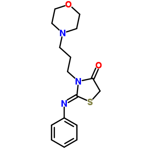 3-(3-嗎啉丙基)-2-(苯基亞氨基)-4-噻唑啉酮結構式_55469-56-2結構式