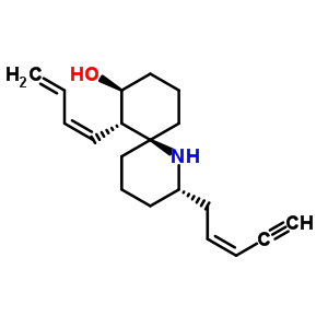 7-[(1Z)-1,3-丁二烯基]-2-[(2Z)-2-戊烯-4-炔基]-1-氮雜螺[5.5]十一烷-8-醇結構式_55475-52-0結構式