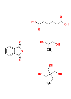 己二酸與 2-乙基-2-(羥基甲基)-1,3-丙烷二醇, 1,3-異苯并呋喃二酮和 1,2-丙烷二醇聚合物結構式_56486-58-9結構式