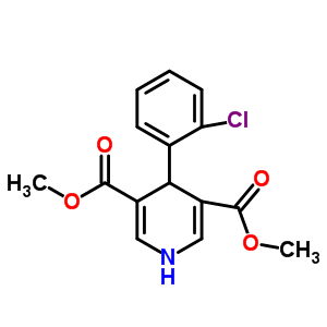 4-(2-氯苯基)-1,4-二氫吡啶-3,5-二羧酸二甲酯結(jié)構(gòu)式_56820-27-0結(jié)構(gòu)式