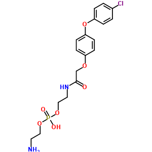 2-氨基乙基-2-[[4-(4-氯苯氧基)苯氧基]乙?；被鵠磷酸乙酯結(jié)構(gòu)式_57039-16-4結(jié)構(gòu)式