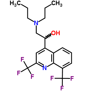 1-[2,8-雙(三氟甲基)喹啉-4-基]-2-(二丙基氨基)乙醇結(jié)構(gòu)式_57120-45-3結(jié)構(gòu)式