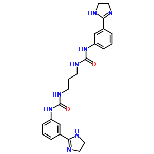 3-[3-(4,5-二氫-1H-咪唑-2-基)苯基]-1-[3-[[3-(4,5-二氫-1H-咪唑-2-基)苯基]氨基甲酰氨基]丙基]脲結構式_5726-77-2結構式