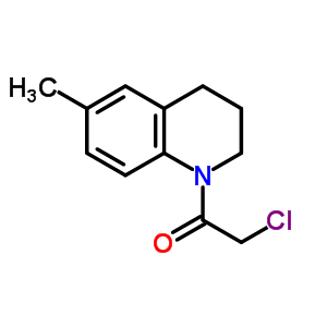1-(氯乙酰基)-6-甲基-1,2,3,4-四氫喹啉結(jié)構(gòu)式_57368-83-9結(jié)構(gòu)式