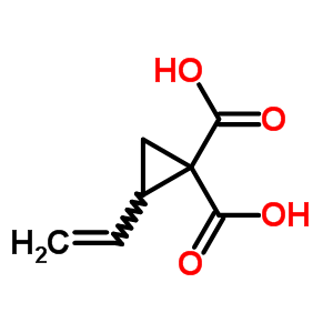 2-乙烯環(huán)丙烷-1,1-二羧酸結(jié)構(gòu)式_57742-48-0結(jié)構(gòu)式